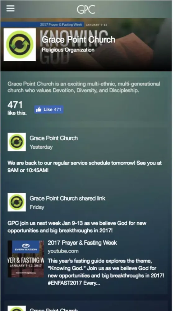 Tangkapan layar Grace Point Church - TX