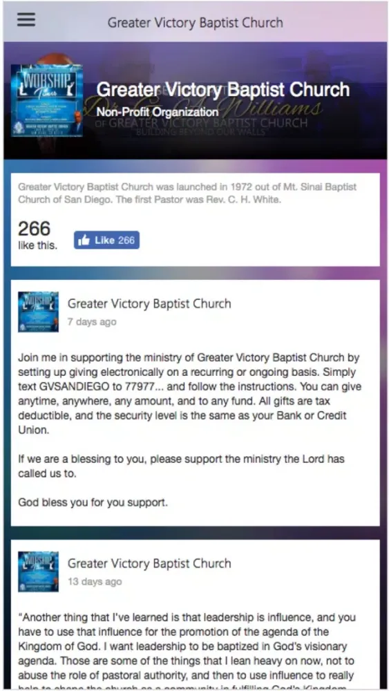 Greater Victory Baptist Church سکرین شاٹس