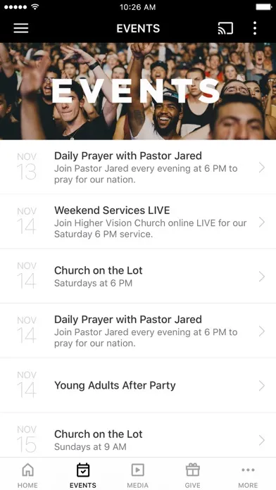 Higher Vision Church سکرین شاٹس