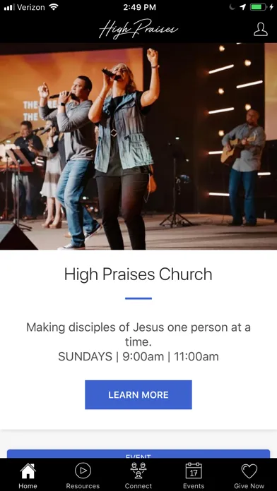 Tangkapan skrin High Praises Church