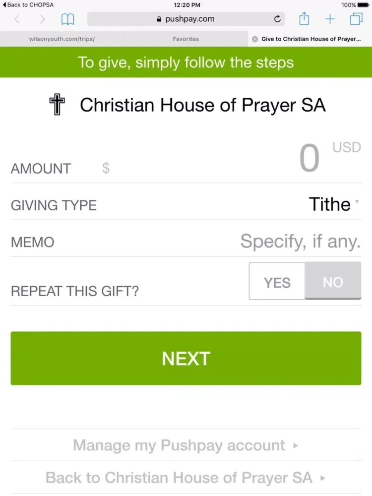 CHOP San Angelo Church iPad  سکرین شاٹس