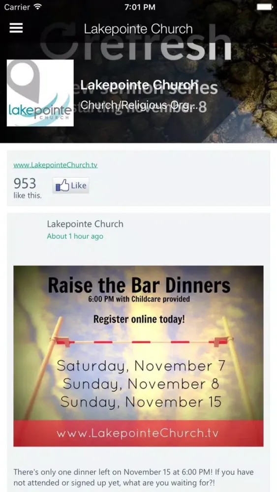 Tangkapan layar Lakepointe Church Macomb