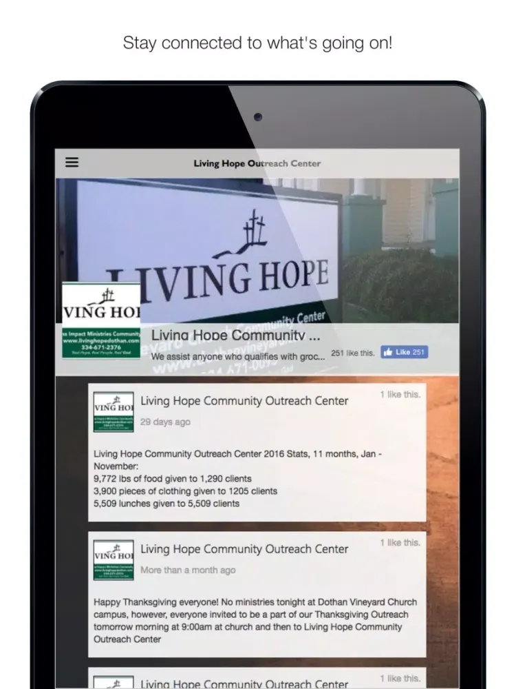 Living Hope Outreach Center iPad  Screenshots