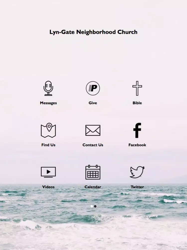 Tangkapan layar Lyn-Gate Neighborhood Church iPad 