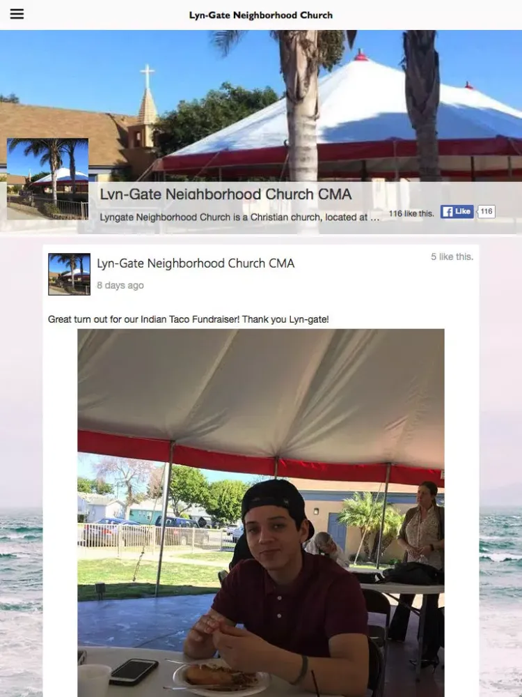 Tangkapan layar Lyn-Gate Neighborhood Church iPad 
