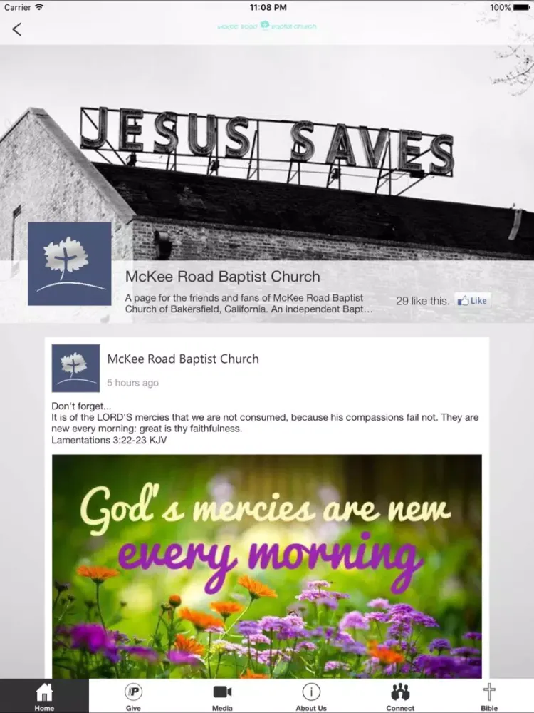 Скриншоты McKee Road Baptist Church iPad 