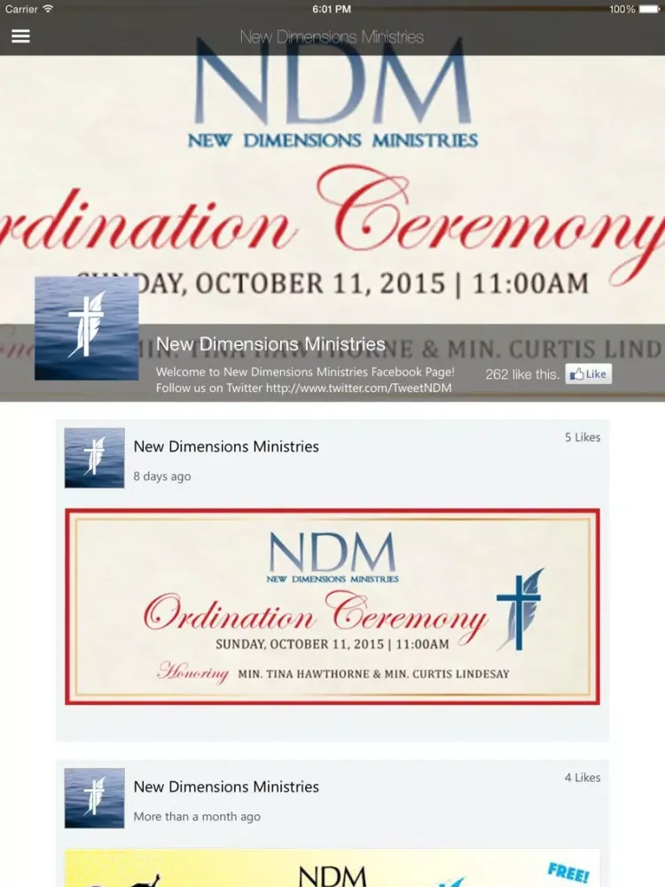 Capturas de pantalla de New Dimensions Ministries iPad 
