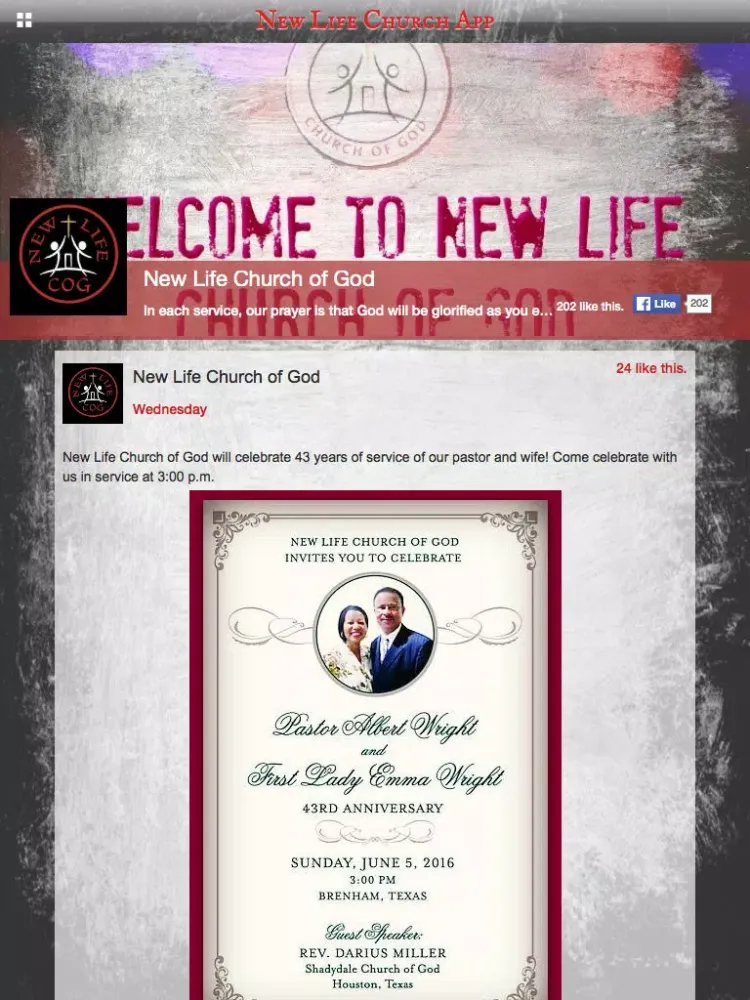 Capturas de tela do New Life COG iPad 