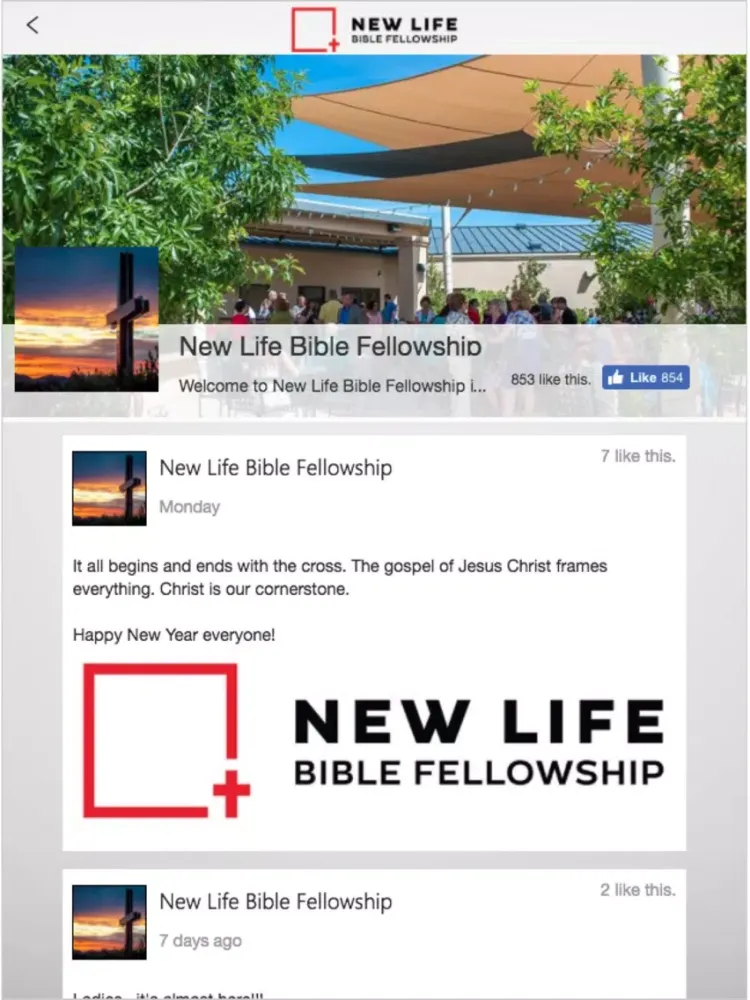 Tangkapan skrin New Life Bible Fellowship iPad 