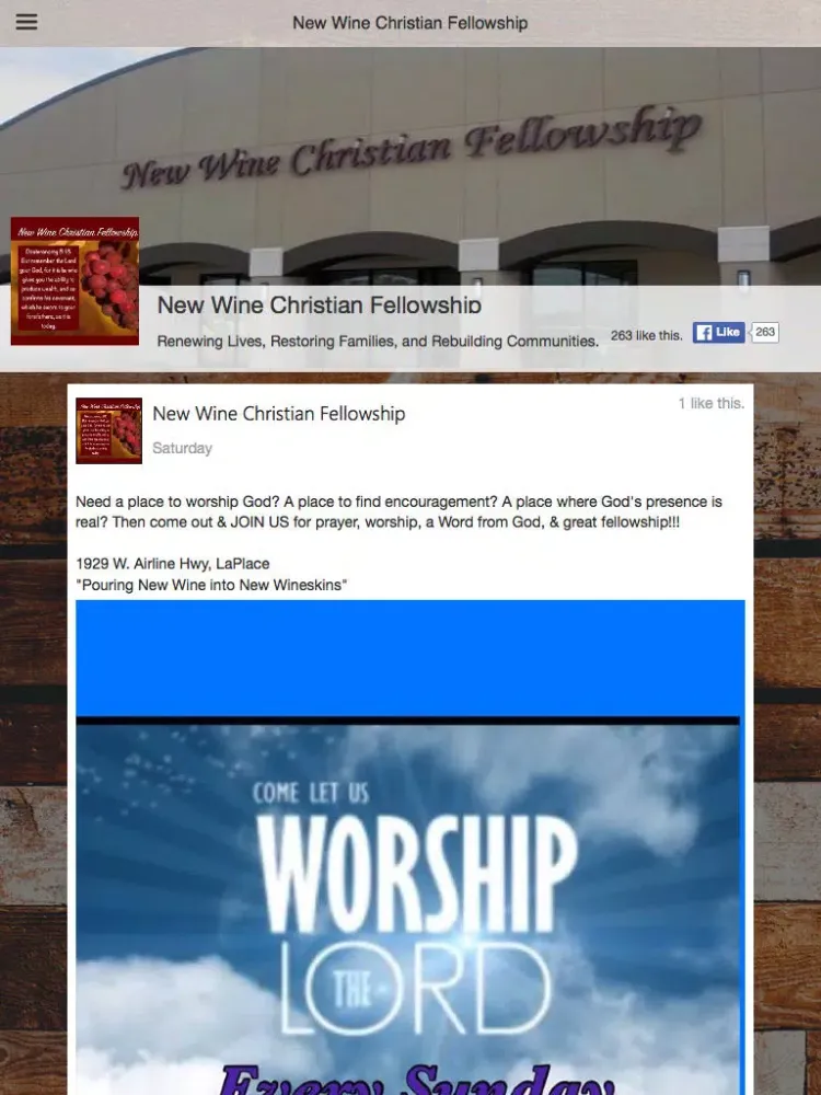 Captures d'écran de New Wine Christian Fellowship iPad 
