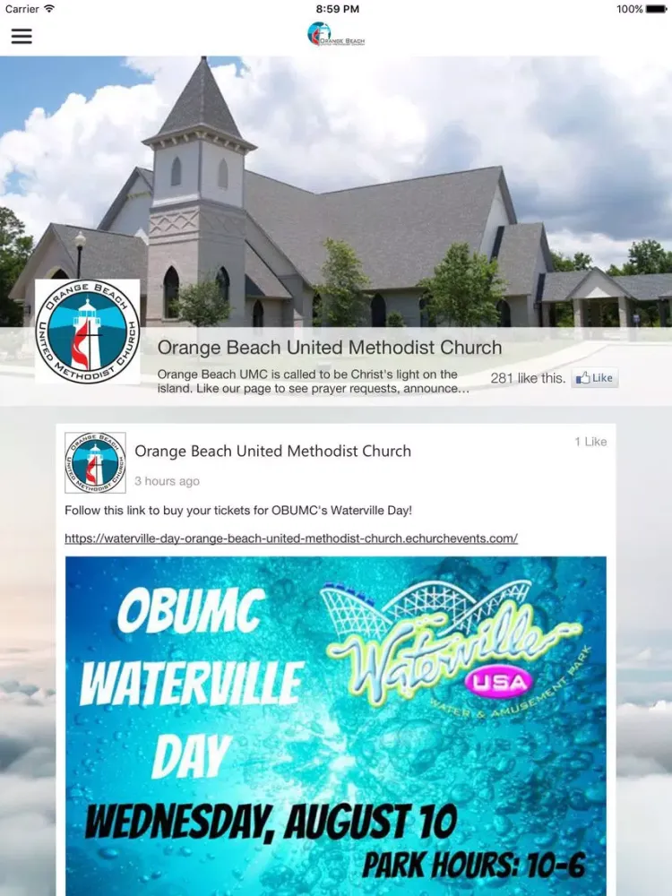 Orange Beach UMC iPad  स्क्रीनशॉट