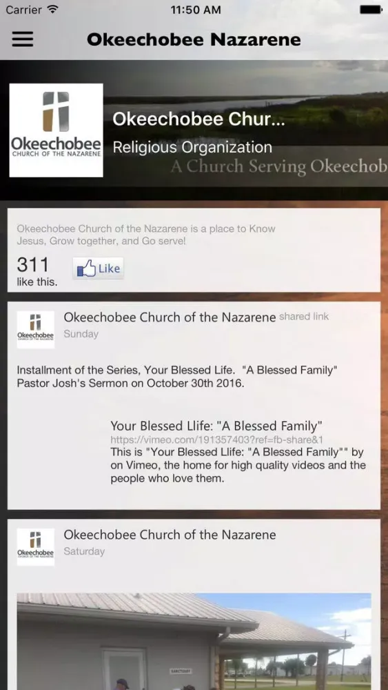 Tangkapan skrin Okeechobee Nazarene