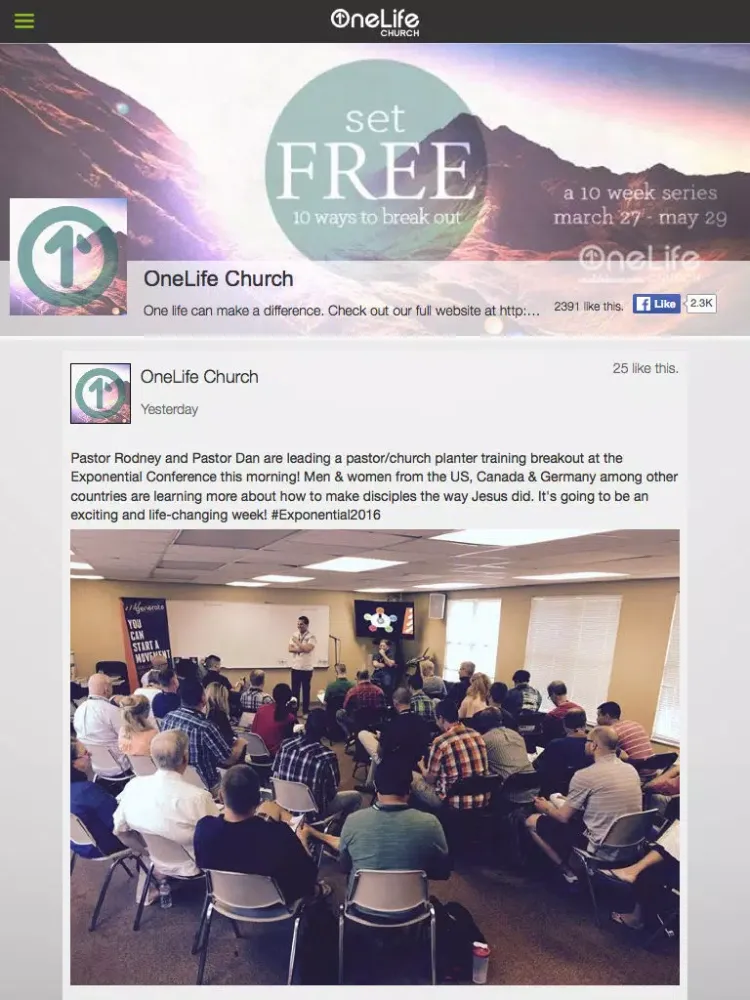 OneLife Church TN iPad  스크린샷