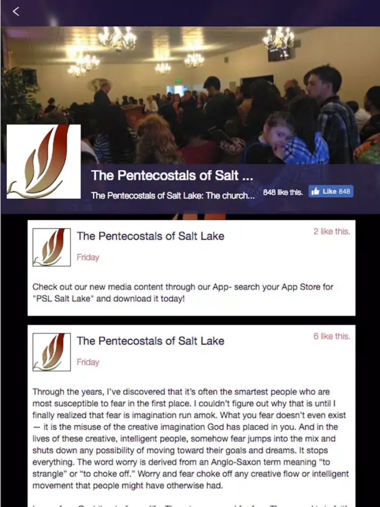 The Pentecostals - Salt Lake iPad 应用截图