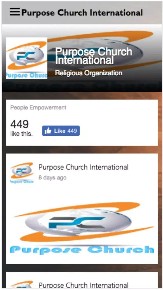 Purpose Church International Screenshots