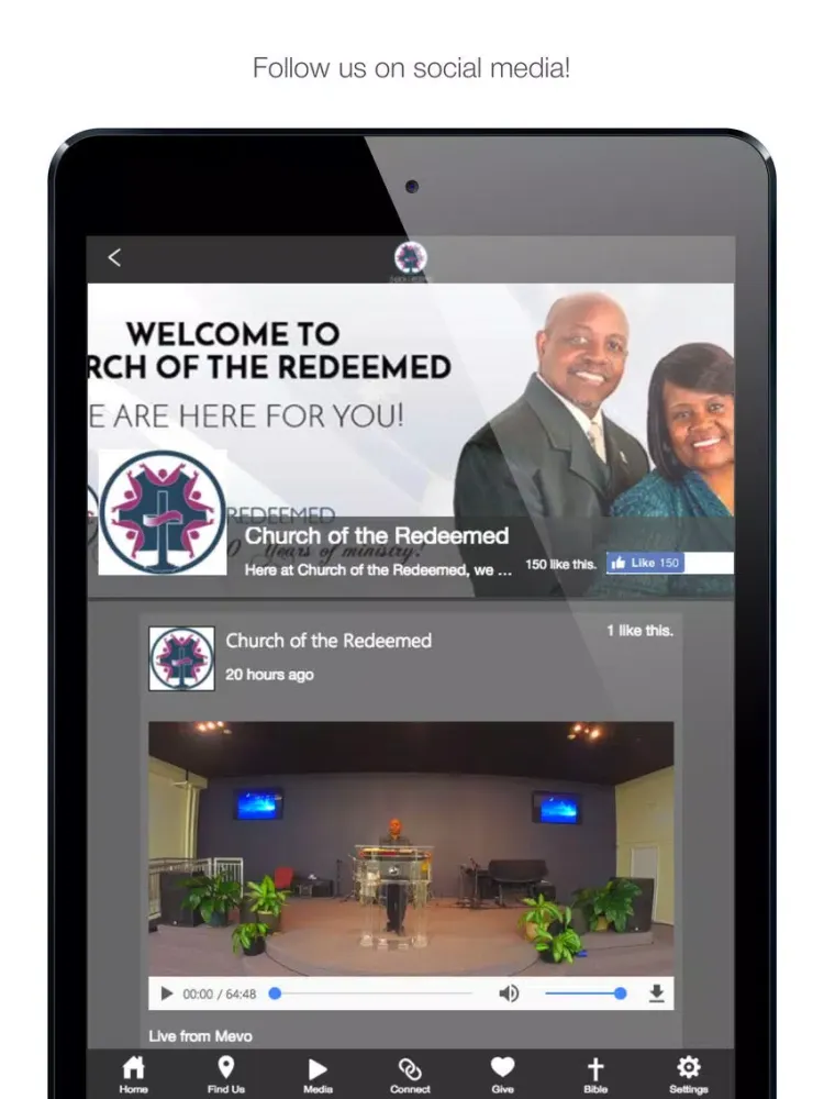 Tangkapan skrin The Church of the Redeemed iPad 