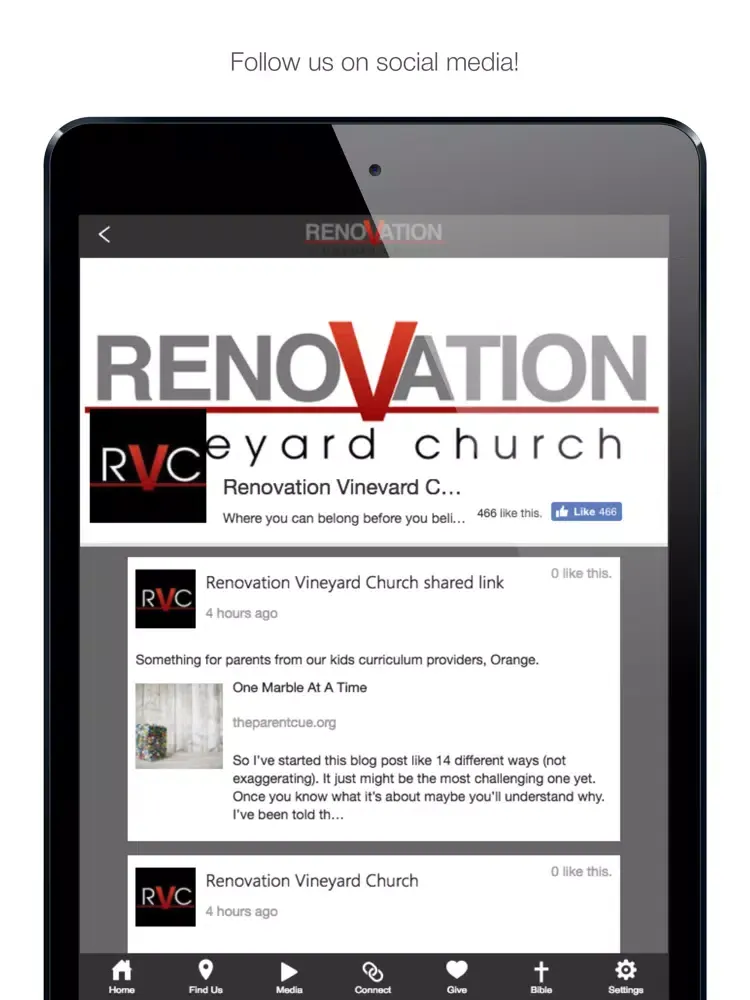 RenoVation Vineyard Church iPad  سکرین شاٹس