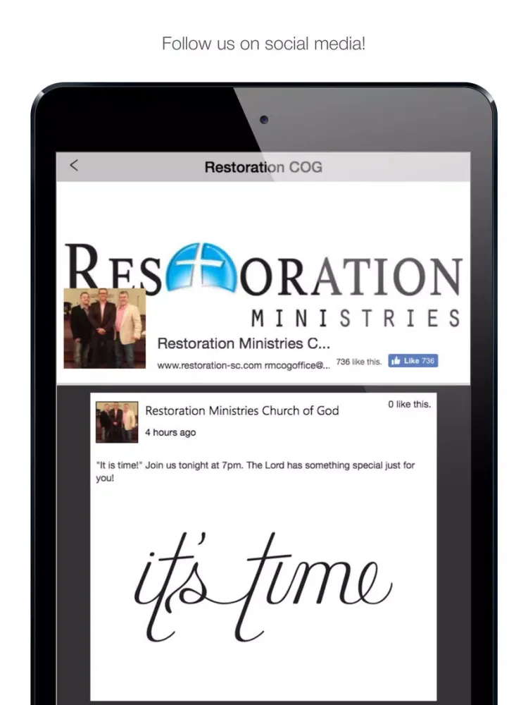 Restoration Ministries SC iPad  স্ক্রিনশট