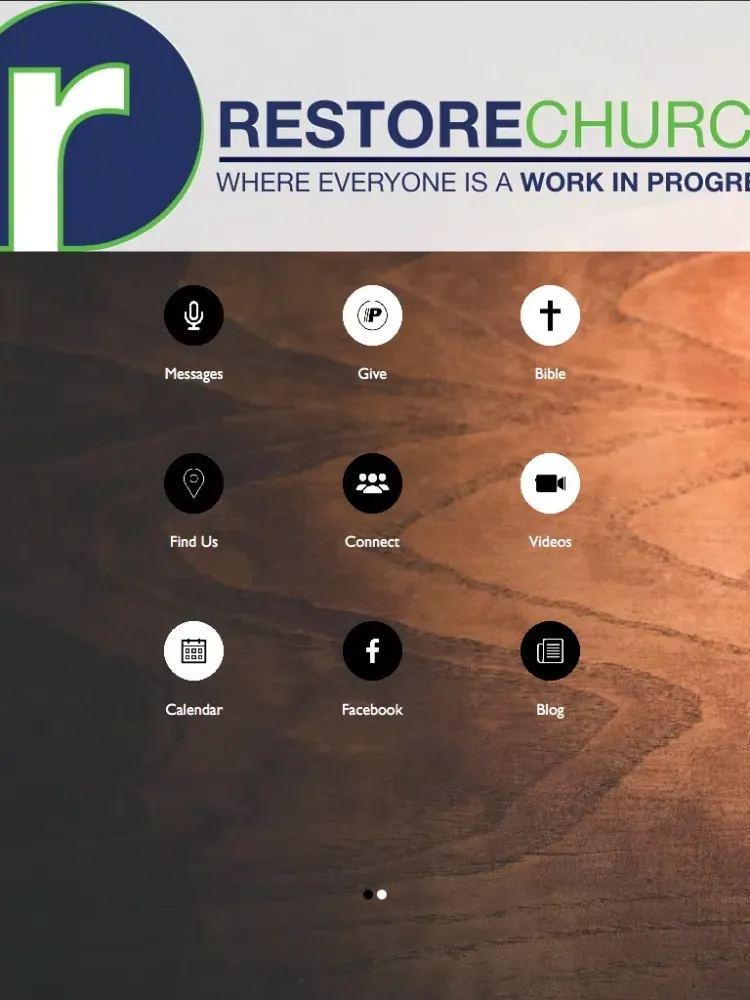 Capturas de pantalla de My Restore Church iPad 
