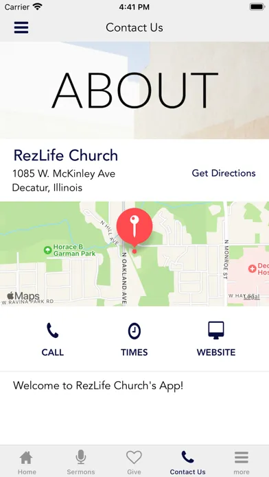 RezLife Church - Decatur, IL应用截图