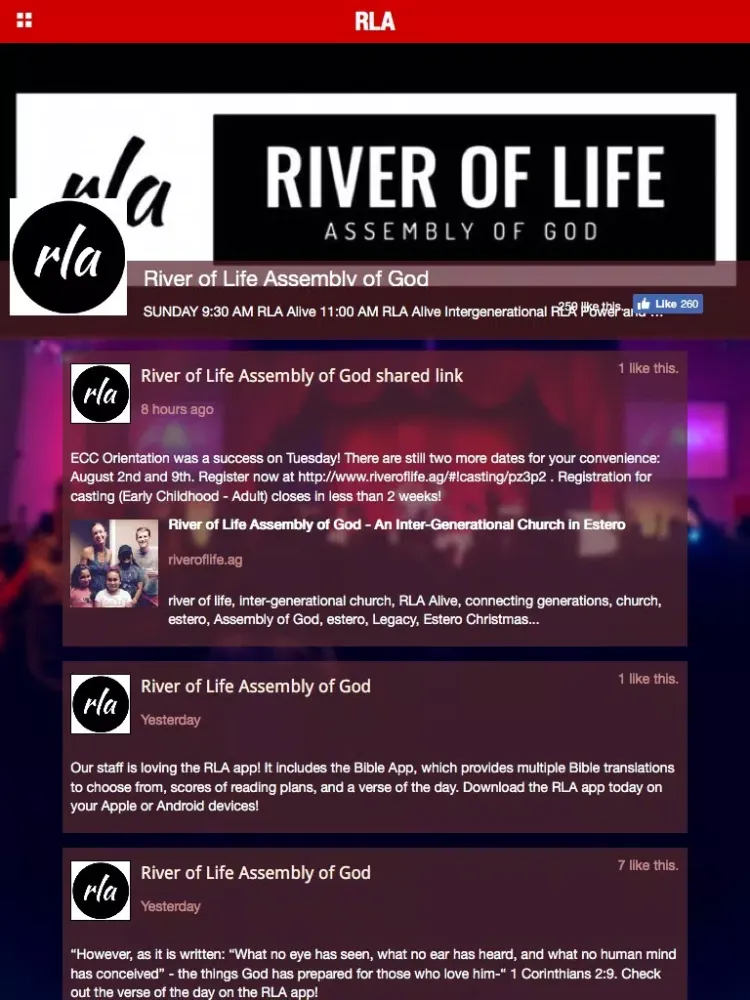 Capturas de pantalla de River of Life Assembly of God iPad 