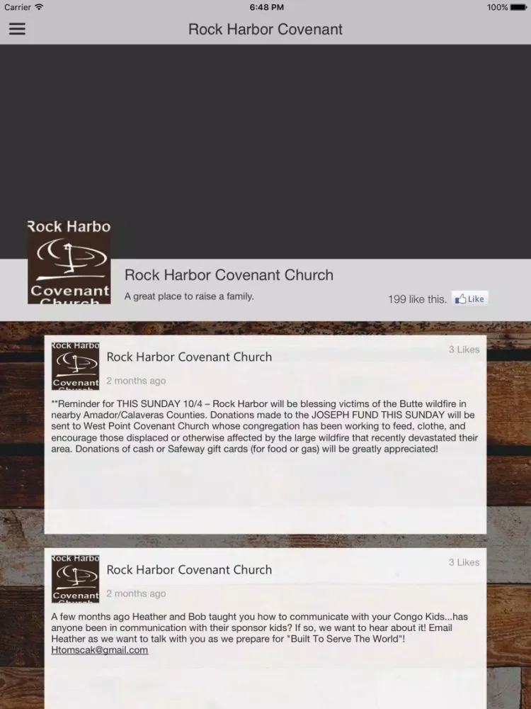 Rock Harbor Covenant Church iPad 應用截圖
