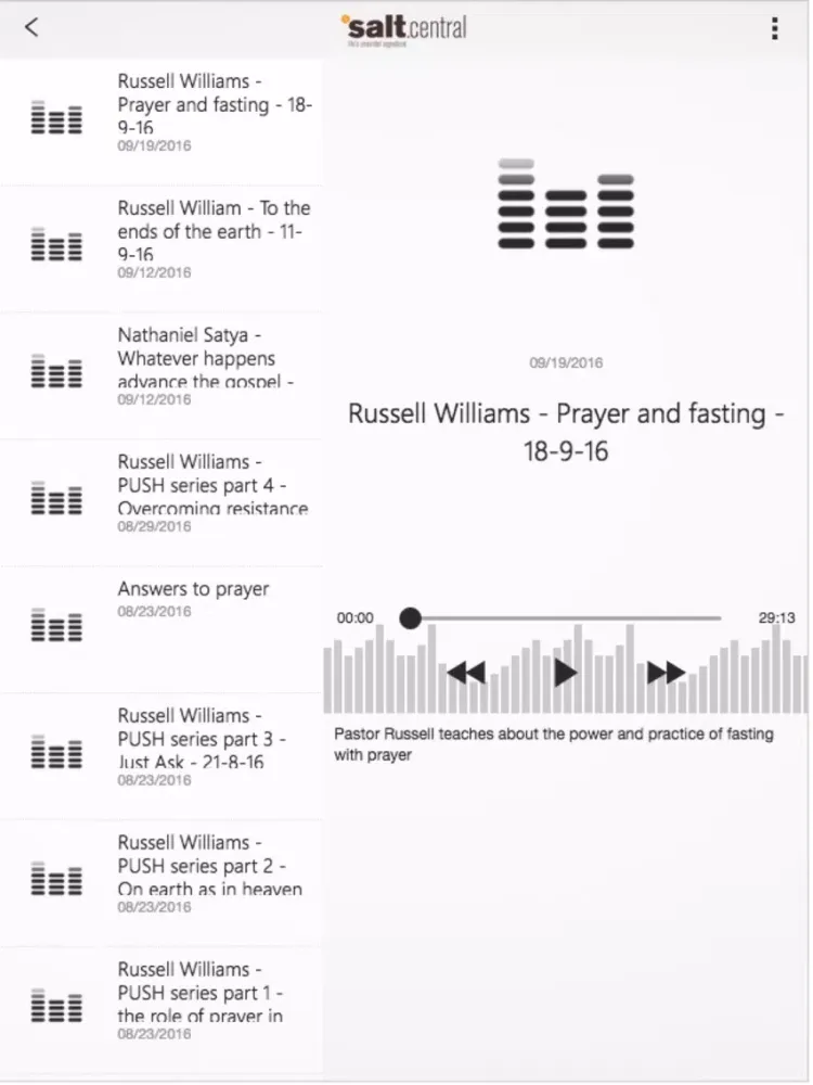 Capturas de tela do Salt Church NZ iPad 