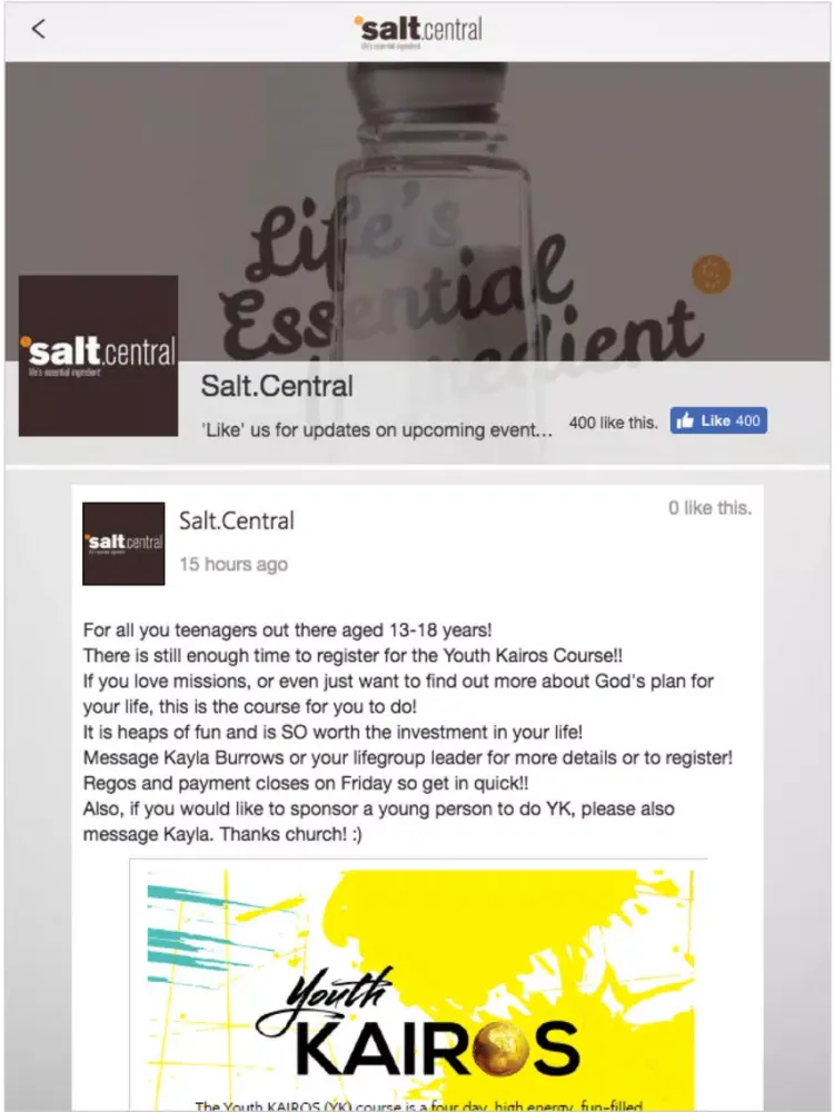 Capturas de tela do Salt Church NZ iPad 