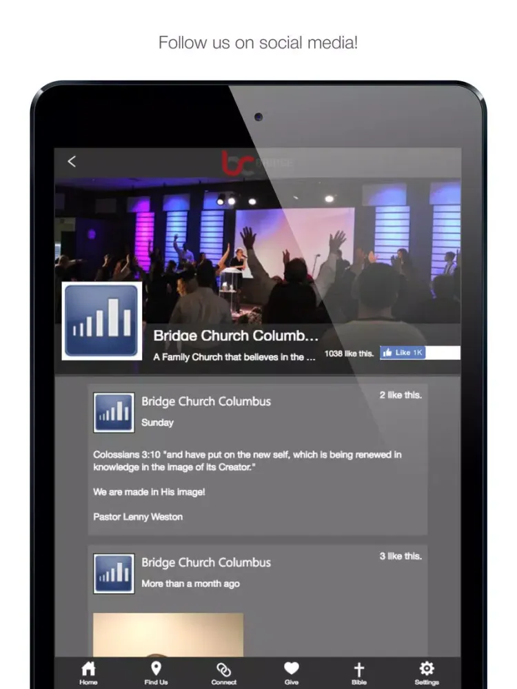 Zrzuty ekranu The Bridge Church Columbus iPad 