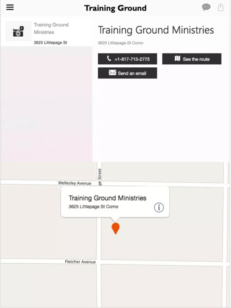 Ảnh chụp màn hình của Training Ground Ministry iPad 