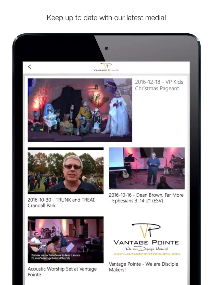 Vantage Pointe Church iPad  スクリーンショット