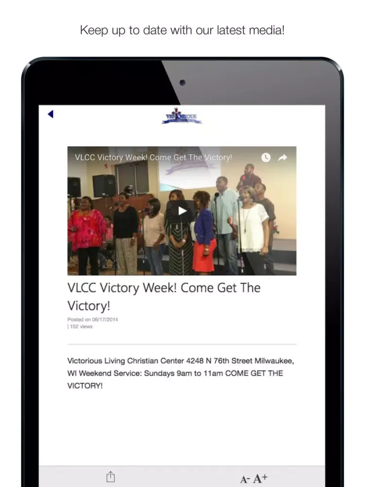 Capturas de tela do Victorious Living App iPad 