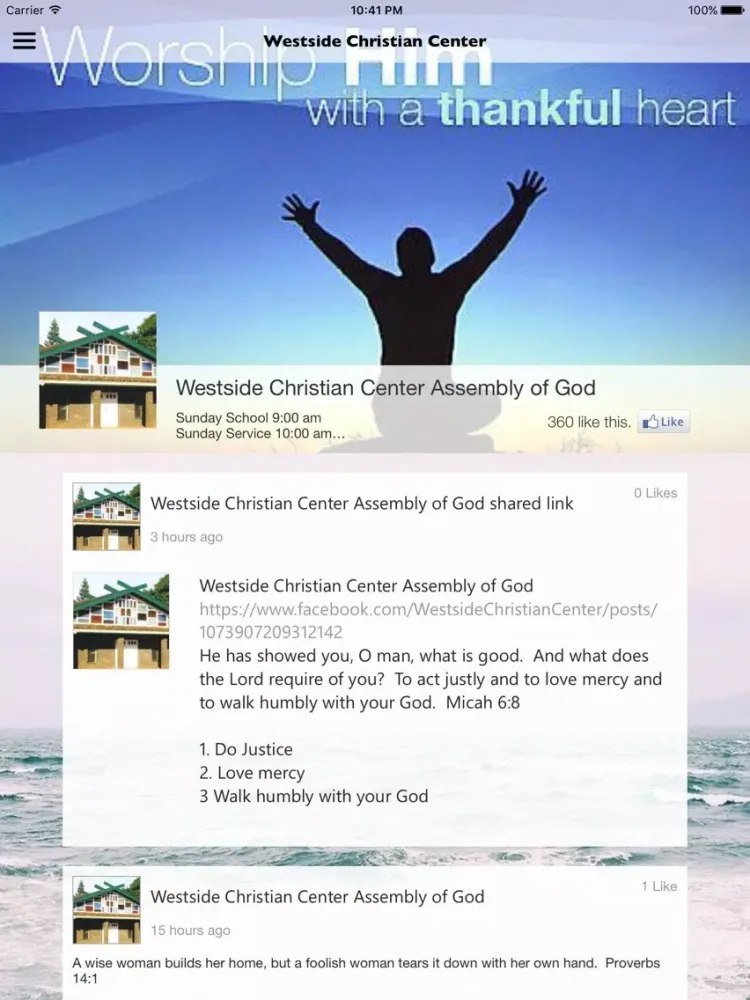 Ảnh chụp màn hình của Westside Christian Center HI iPad 