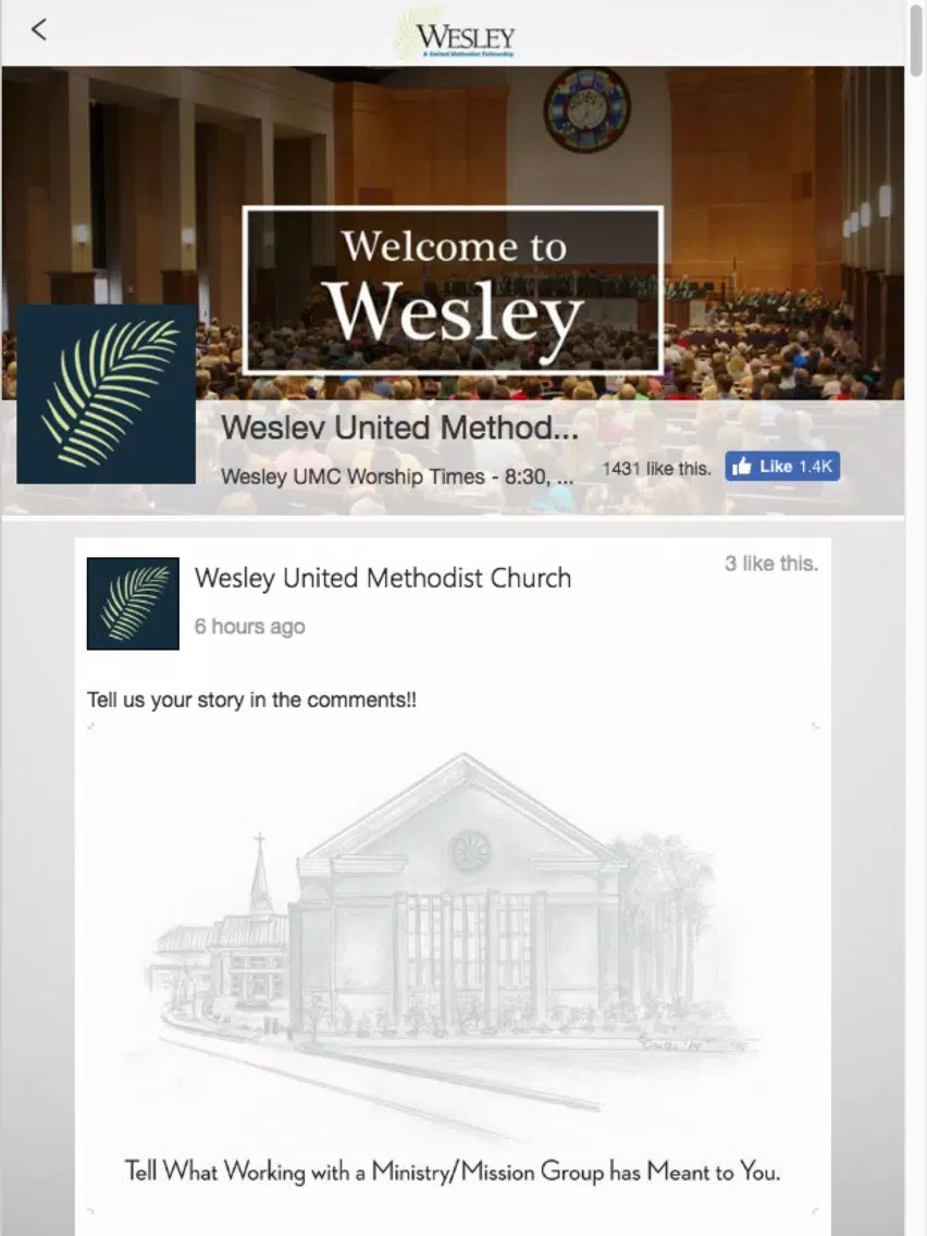 Capturas de pantalla de Wesley UMC iPad 