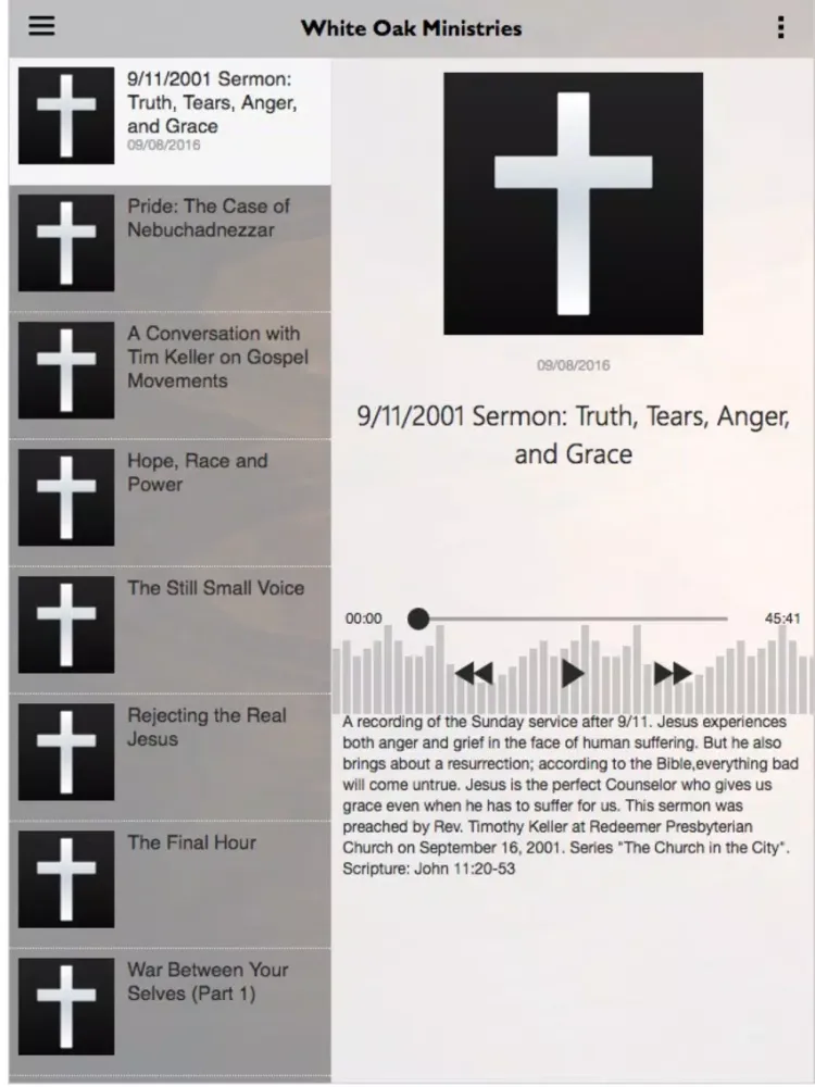 White Oak Ministries iPad  Screenshots