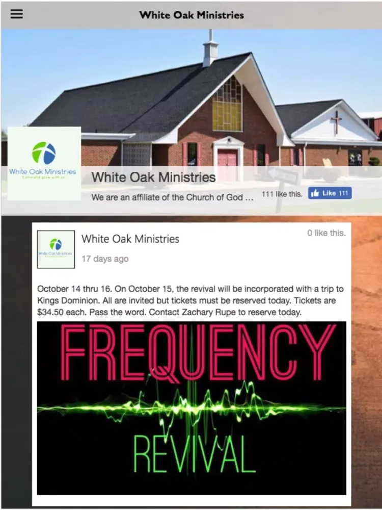 White Oak Ministries iPad  Screenshots