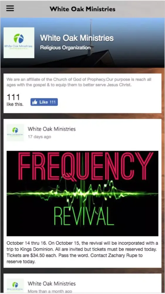 White Oak Ministries Screenshots