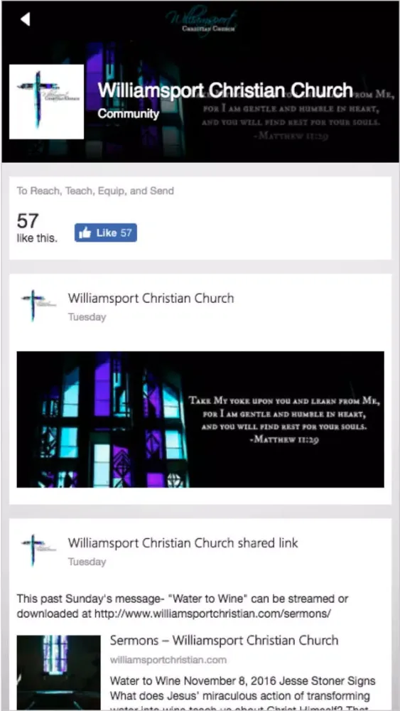 Screenshot di Williamsport Christian Church