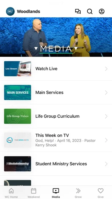 Capturas de tela do Woodlands Church - Kerry Shook