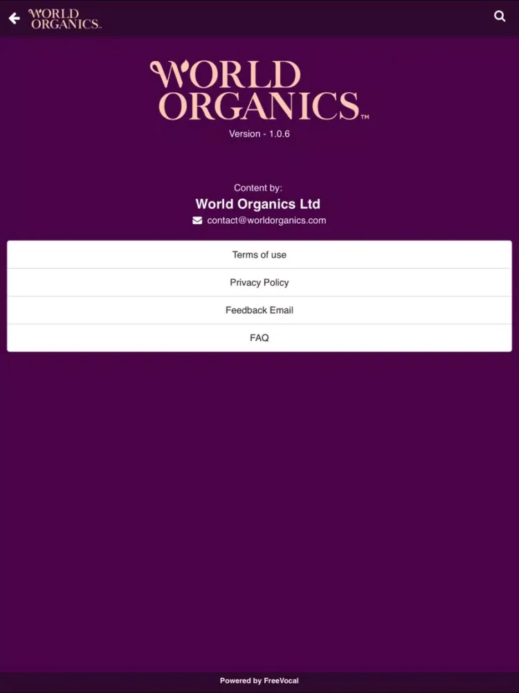 Screenshot di World Organics iPad 