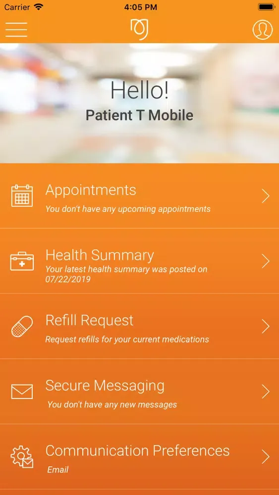 myCare Patient Mobile Ekran Görüntüleri