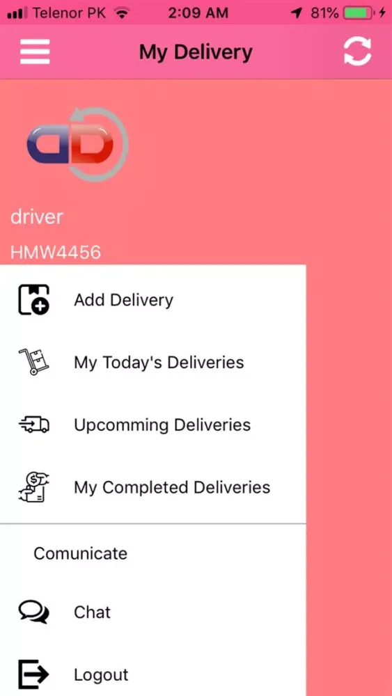 Zrzuty ekranu MY PILL EXPRESS - DRIVER APP