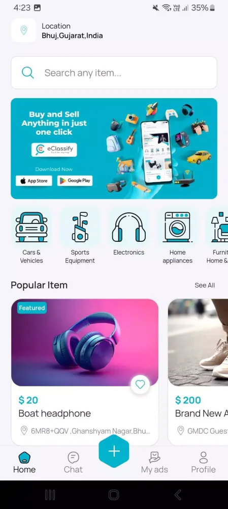 Tangkapan skrin eClassify App