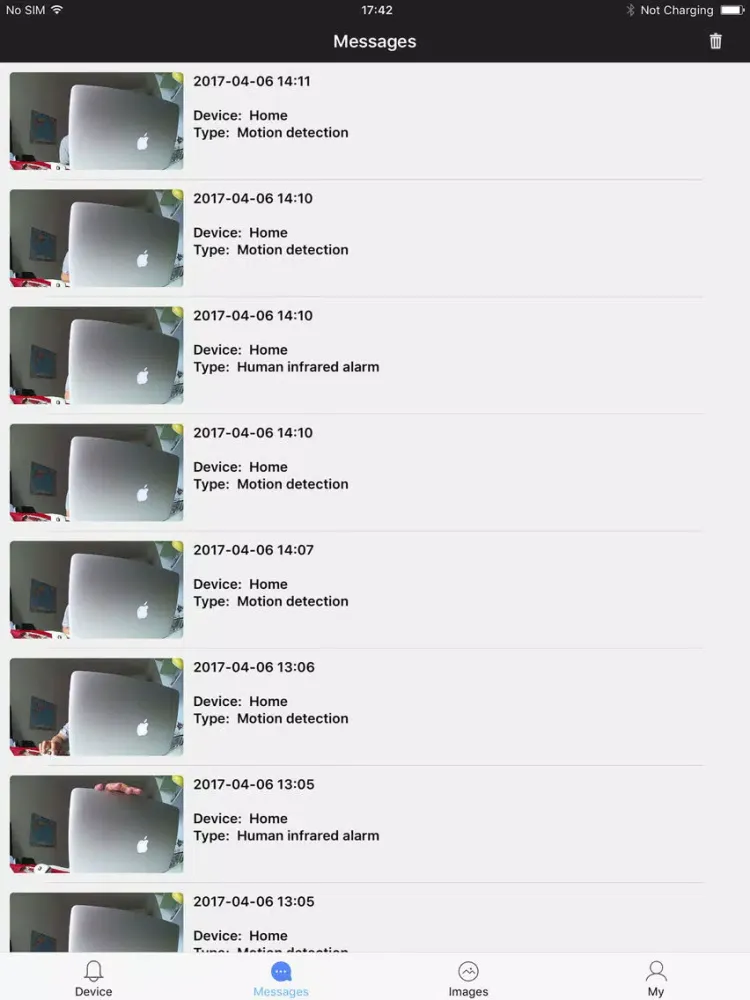 Ảnh chụp màn hình của eCloud Bell iPad 