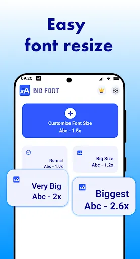 Ảnh chụp màn hình của Big Font - Big Text Size