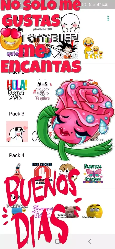 Скриншоты stickers buenos dias wasticker