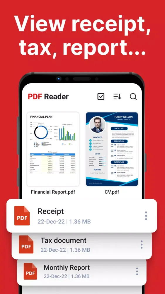 Captures d'écran de PDF Reader