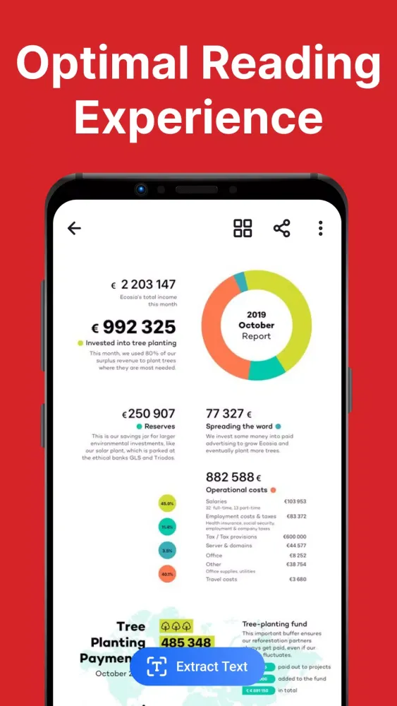 Captures d'écran de PDF Reader