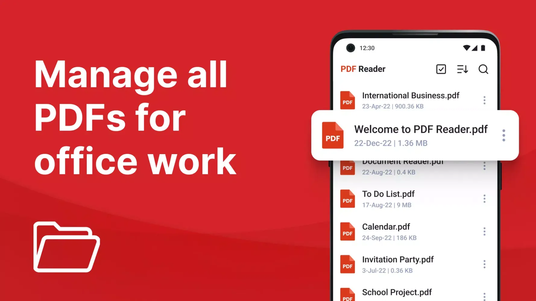 Captures d'écran de PDF Reader