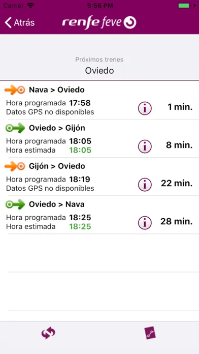 تصاویر Horarios Renfe Feve